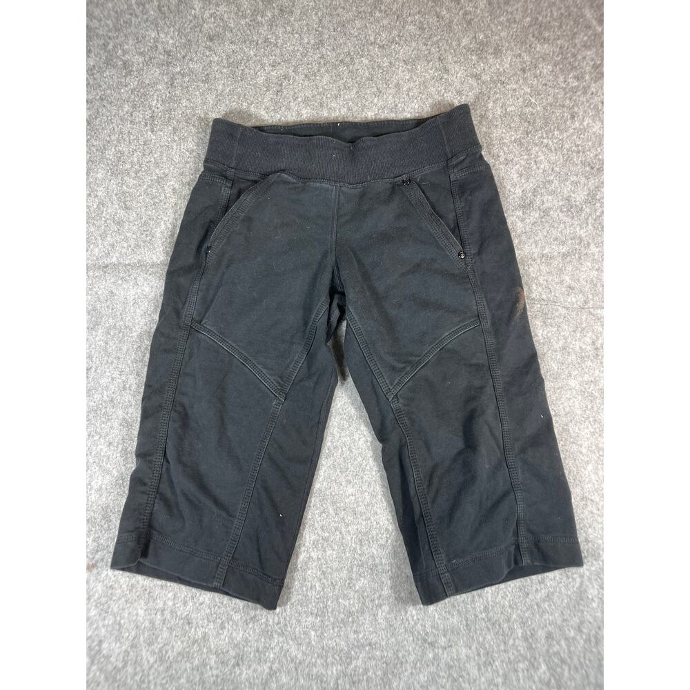 Lululemon Pants Womens 8 Black Capri Mid Rise Pull On Stretch Yoga Gym Fitness - Picture 1 of 6